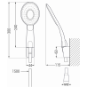 Mexen R-73 комплект душ слушалка, хром/бял - 785735052-02