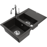 Mexen Gaspar гранитна кухненска мивка с 1,5 камери с отцедник и кухненски