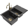 Mexen Gaspar гранитна мивка с 1,5 камери с отцедник и кухненски смесител