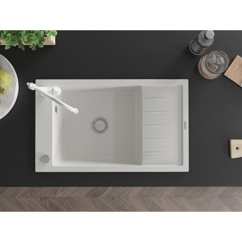 Mexen Elias гранитна мивка с 1 отделение с плотове и кухненски смесител