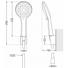 Mexen R-74 точкова душ система, черна - 785745052-70