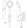Mexen R-75 точков душ комплект, хром/бял - 785755052-02