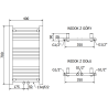 Mexen Mars радиатор за баня 700 x 400 мм, 238 W, бял - W110-0700-400-00-20