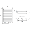 Mexen Mars радиатор за баня 700 x 500 мм, 284 W, черен - W110-0700-500-00-70