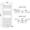 Mexen Mars отоплителен радиатор за баня 900 x 400 mm, 309 W, черен - W110-0900-400-00-70