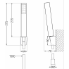 Mexen R-77 комплект стенен душ, черен - 785775052-70