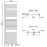 Mexen Mars отопление за баня 1500 x 600 mm, 729 W, черен - W110-1500-600-00-70
