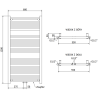 Mexen Mars радиатор за баня 1200 x 600 mm, 617 W, черен - W110-1200-600-00-70
