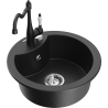 Mexen Diego гранитна мивка с 1 камера и кухненска батерия Carla,
