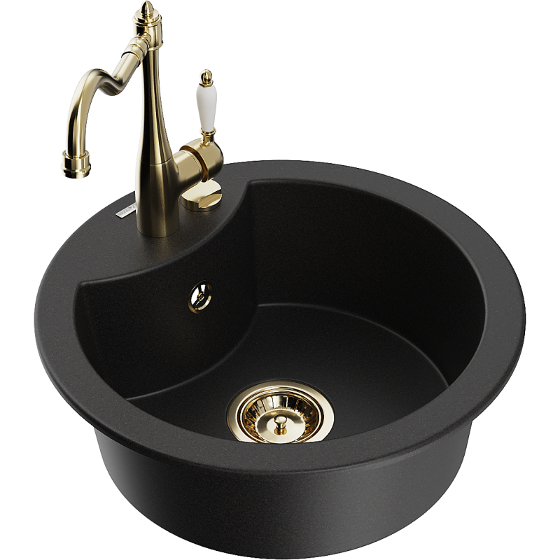 Mexen Diego гранитна кухненска мивка с 1 отделение с кухненски смесител