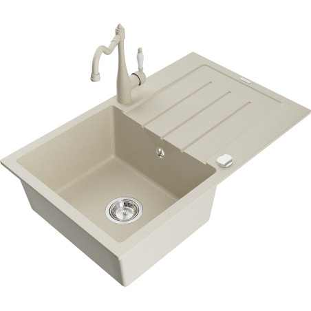 Mexen Bruno гранитна кухненска мивка с 1 отделение с изцеждане и кухненски