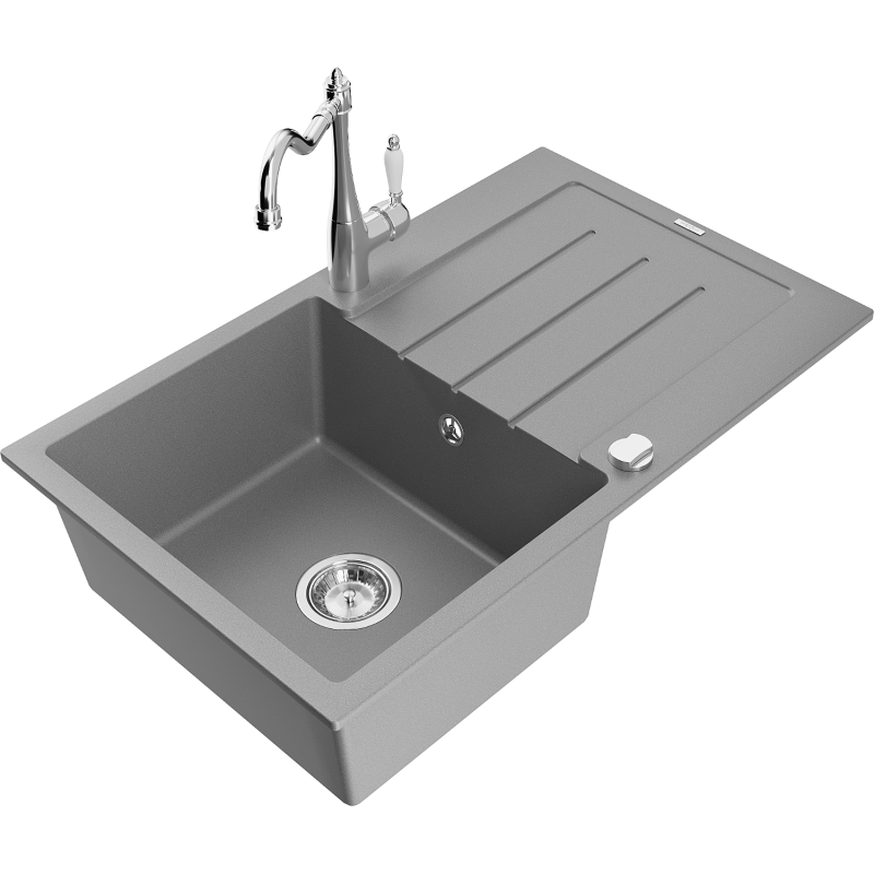 Mexen Bruno гранитна мивка с 1 отделение с отцедник и кухненски смесител