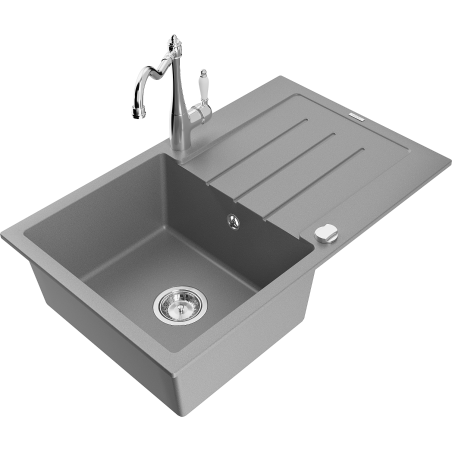 Mexen Bruno гранитна мивка с 1 отделение с отцедник и кухненски смесител