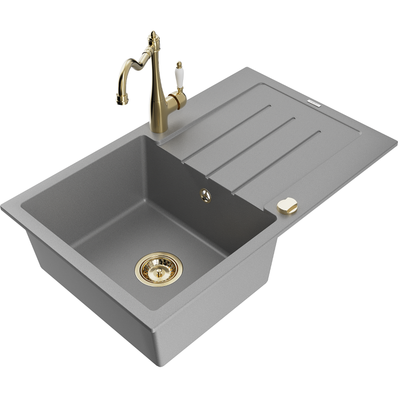 Mexen Bruno гранитна кухненска мивка с 1 отделение и отцедник, с кухненски