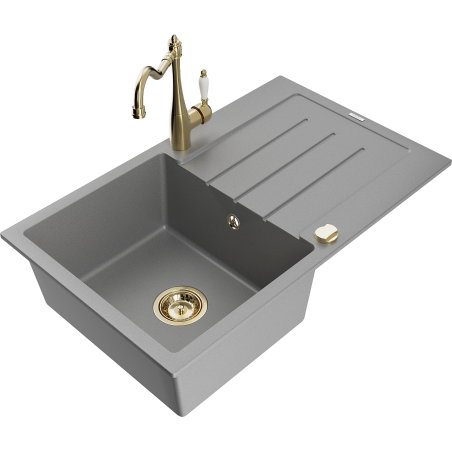 Mexen Bruno гранитна кухненска мивка с 1 отделение и отцедник, с кухненски