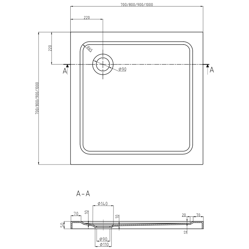 Mexen Lima сгъваема душ кабина 90 x 90 см, прозрачна, хром + поддушник Flat