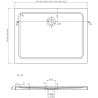 Mexen Apia душ кабина с плъзгащи се врати 90 x 70 см, прозрачна, хром + подложка Flat - 840-090-070-01-00-4010