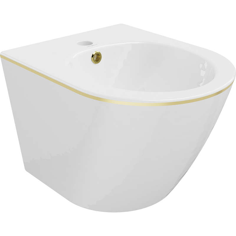 Bidet Mexen Lena окачен, бял/златен линия - 35224805