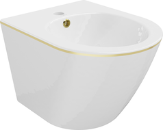 Bidet Mexen Lena окачен, бял/златен линия - 35224805