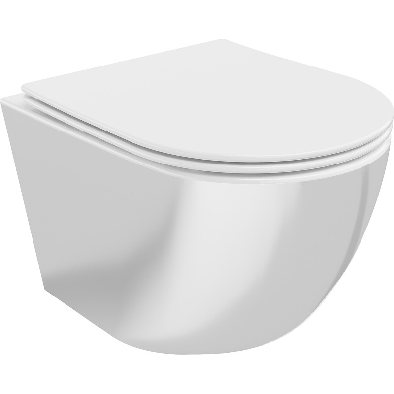 Mexen Lena WC чиния Rimless с бавно спускащ се капак slim, дуропласт,