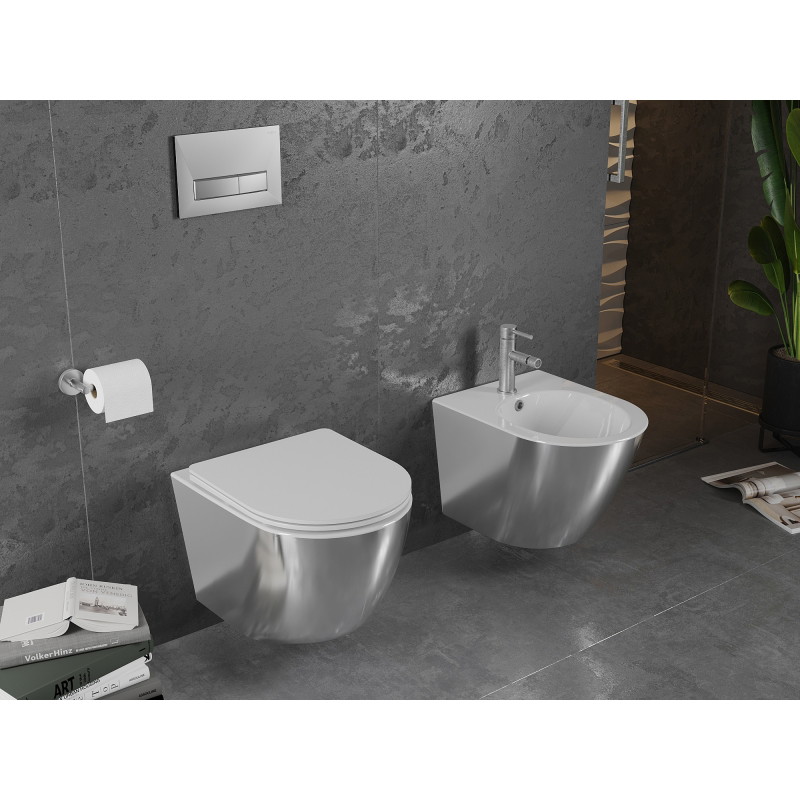 Mexen Lena WC чиния Rimless с бавно спускащ се капак slim, дуропласт,