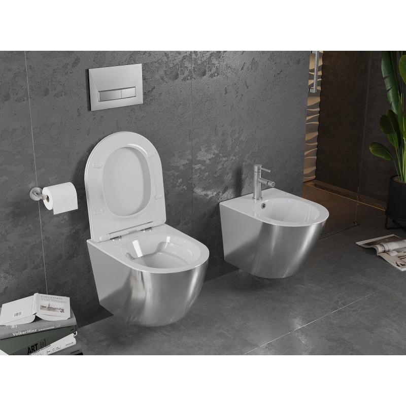 Mexen Lena WC чиния Rimless с бавно спускащ се капак slim, дуропласт,