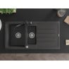 Mexen Andres гранитна мивка с 1,5 камери с отцедник и кухненски смесител Carla,