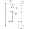 Mexen Sabre DB74 баня набор, черен - 72103DB74-70