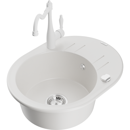 Mexen Kevin гранитна кухненска мивка с една камера и отцедник, с кухненски