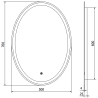 Mexen Elz осветено огледало за баня 50 x 70 см, LED 6000K, антизамъгляване - 9802-050-070-611-00