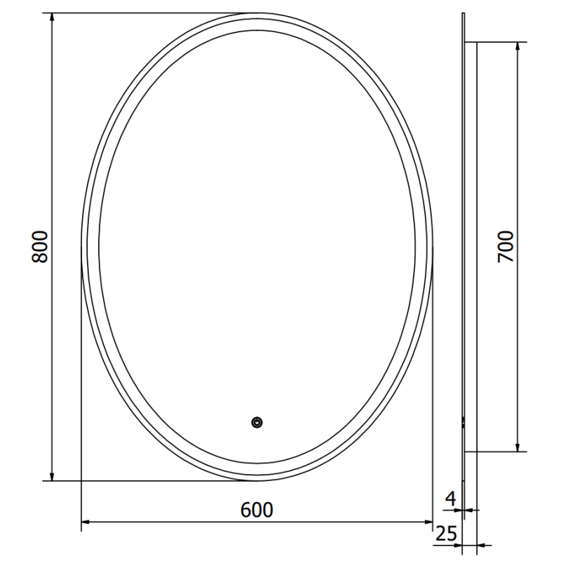 Mexen Elz осветено огледало за баня 60 x 80 см, LED 6000K, анти-пара - 9802-060-080-611-00