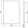 Mexen Navia огледало за баня с подсветка 50 x 70 см, LED 6000K, антипара - 9803-050-070-611-00
