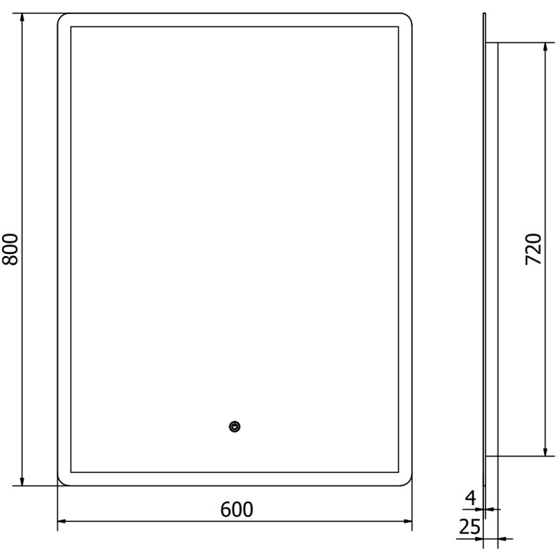 Mexen Navia осветено огледало за баня 60 x 80 см, LED 6000K, анти-пара - 9803-060-080-611-00