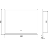 Mexen Navia осветено огледало за баня 80 x 60 см, LED 6000K, анти-пара - 9803-080-060-611-00