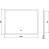 Mexen Navia осветено огледало за баня 100 x 80 см, LED 6000K, анти-мъгла - 9803-100-080-611-00