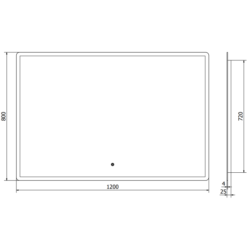 Mexen Navia осветено огледало за баня 120 x 80 см, LED 6000K, анти-пара - 9803-120-080-611-00