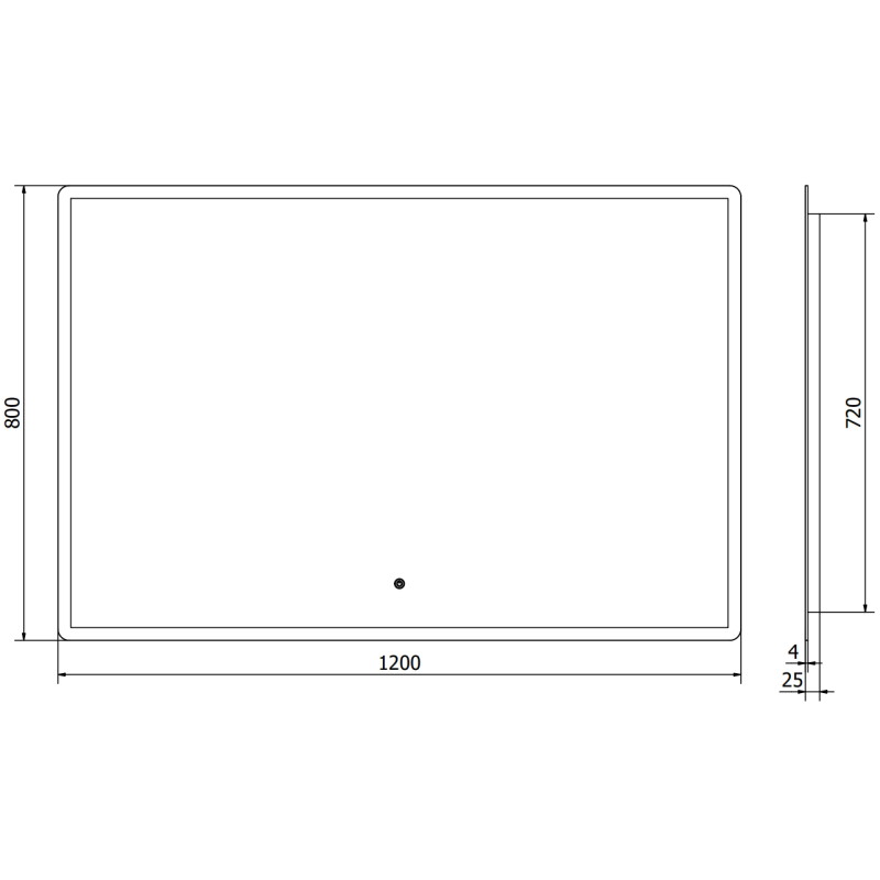 Mexen Navia подсветено огледало за баня 120 x 80 см, LED 6000K, анти-мъгла