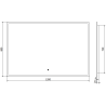 Лице на Mexen Navia с подсветка за баня 120 x 80 см, LED 6000K, анти-пара - 9803-120-080-611-00