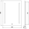 Mexen Remi огледало за баня с подсветка 60 x 80 cm, LED 6000K, антизамъгляващо - 9804-060-080-611-00