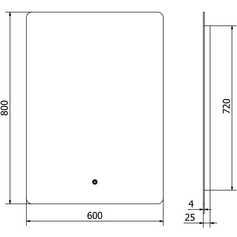 Mexen Sun осветено огледало за баня 60 x 80 см, LED 6000K, антипара - 9807-060-080-611-00