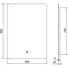 Mexen Sun огледало за баня с осветление 60 x 80 см, LED 6000K, антицъбене - 9807-060-080-611-00