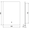 Mexen Sun осветено огледало за баня 60 x 80 см, LED 6000K, антипара - 9807-060-080-611-00