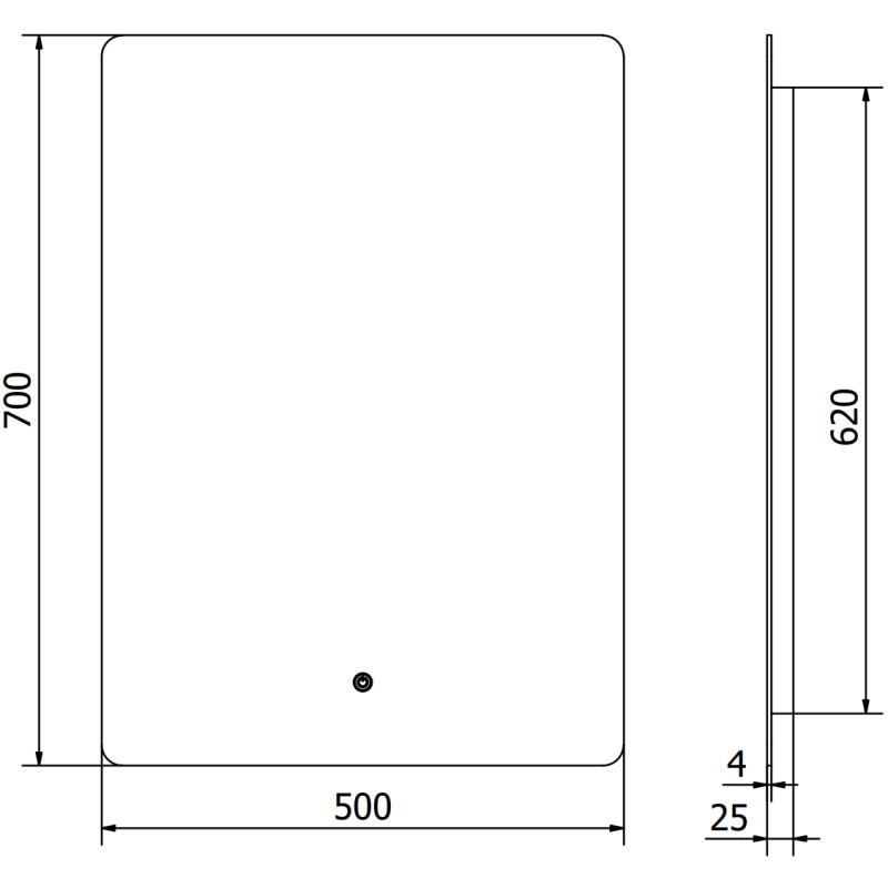 Mexen Sun светещо огледало за баня 50 x 70 см, LED 6000K, анти-пара - 9807-050-070-611-00