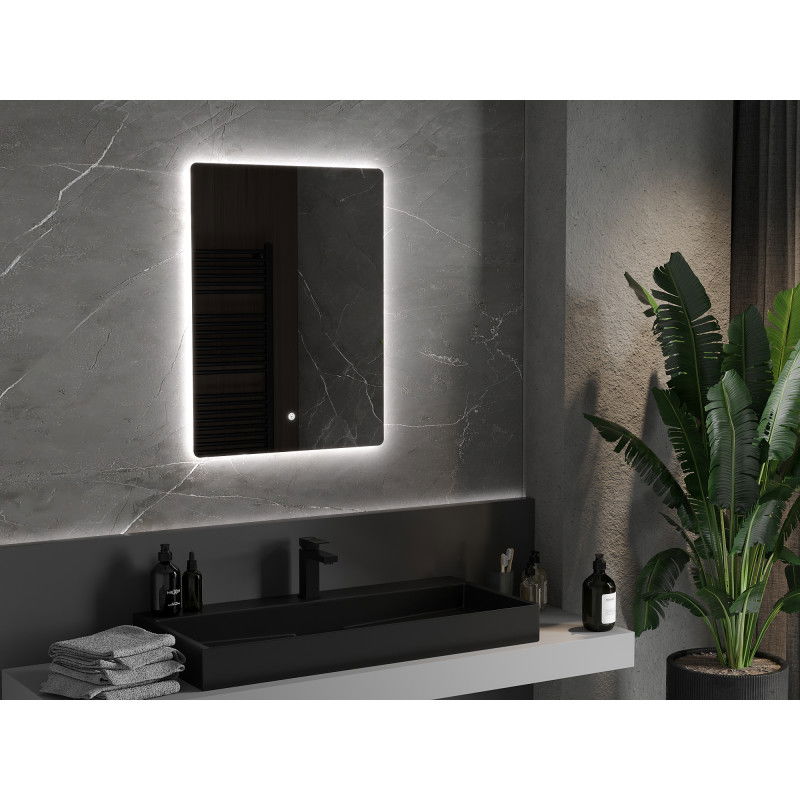 Mexen Sun осветено огледало за баня 60 x 80 см, LED 6000K, анти-пара - 9807-060-080-611-00