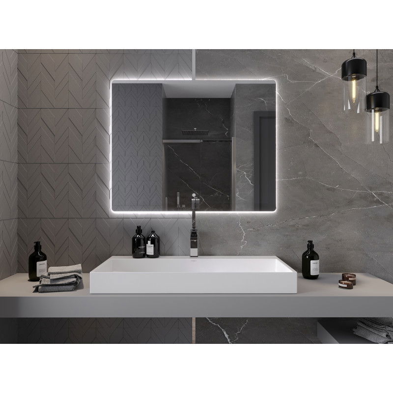 Mexen Sun огледало за баня с подсветка 100 x 80 см, LED 6000K, анти-замъгляване - 9807-100-080-611-00