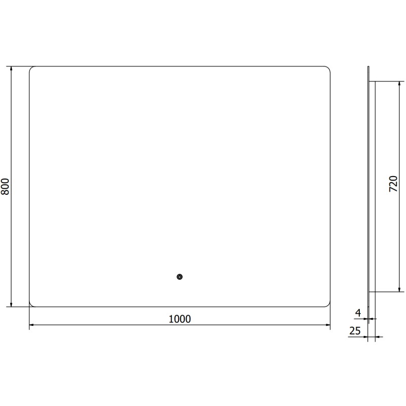 Mexen Sun подсветено огледало за баня 100 x 80 cm, LED 6000K, анти пара - 9807-100-080-611-00