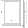 Mexen Taco огледало за баня с осветление 50 x 70 см, LED 6000K, антипара - 9805-050-070-611-00