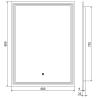 Mexen Taco огледало за баня с осветление 60 x 80 см, LED 6000K, противопарно - 9805-060-080-611-00