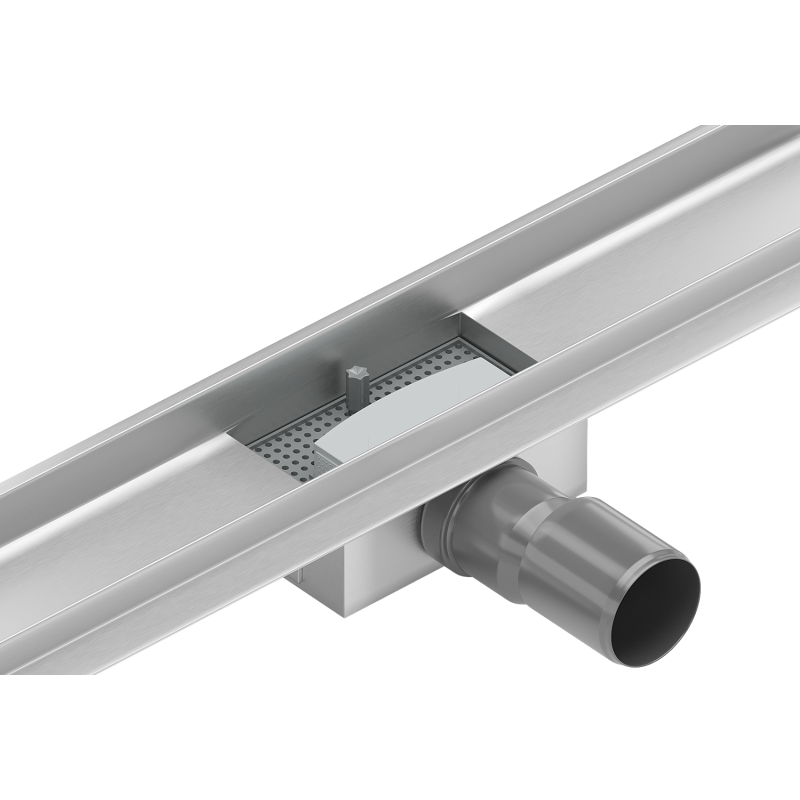 Mexen сифон с филтър за линеен канал, сив - 1010099