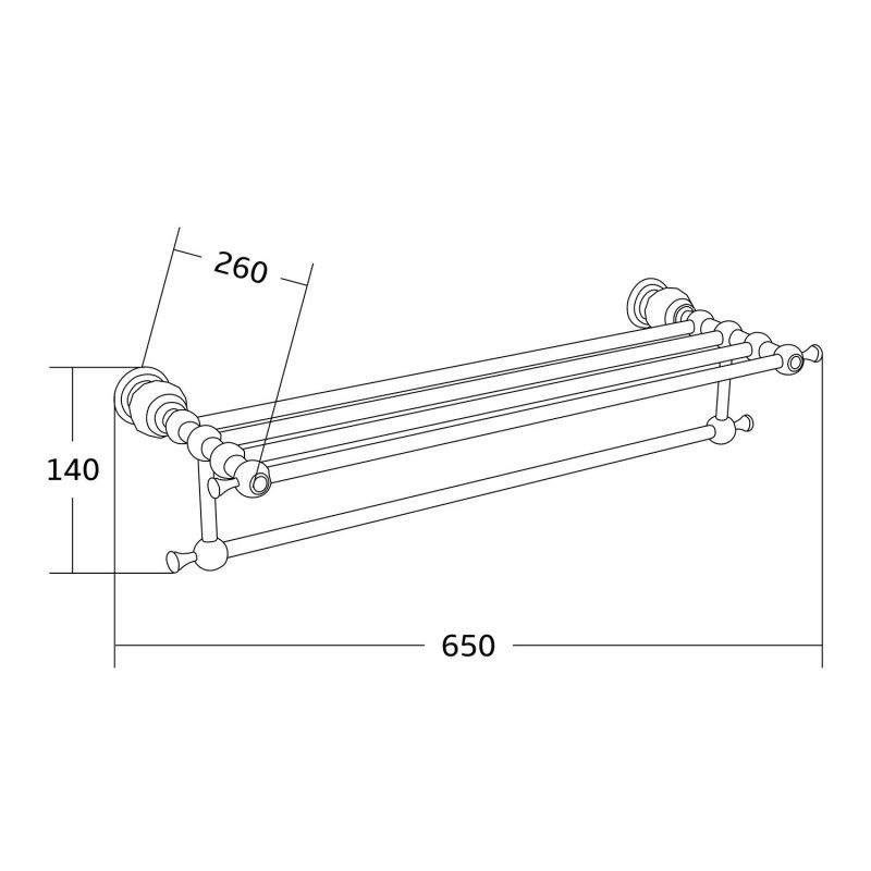Mexen Estela рафт за кърпа, розово злато - 7011520-60